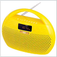 RADIO PORTATIL TREVI KB308BT COM MP3/BT/BAT - AMARELO