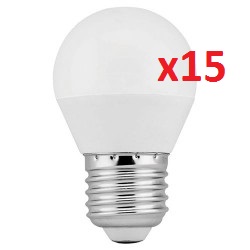 LAMPADA LED G45 E27 230V 4W 325 LUMENS BRANCO 6400K - 15 unidades
