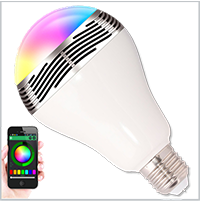 LAMPADA LED E27 6W C/ COLUNA INCORP, Bluetooth 3W