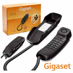 TELEFONE COM FIO GIGASET DA210 PRETO