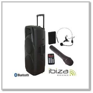 SISTEMA PORTATIL IBIZA CUBE 158 1200Wmax.USB/SD/MP3