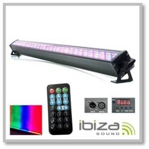 BARRA DE LEDS IBIZA LEDBAR252-RC 240 LEDS 10MM RGB DMX