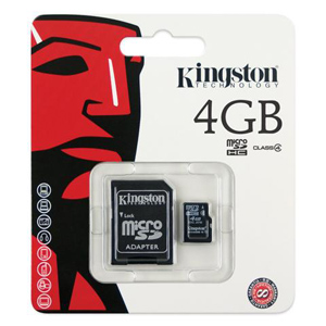 CARTAO DE MEMORIA microSD/miniSD/SD 4GB KINGSTON